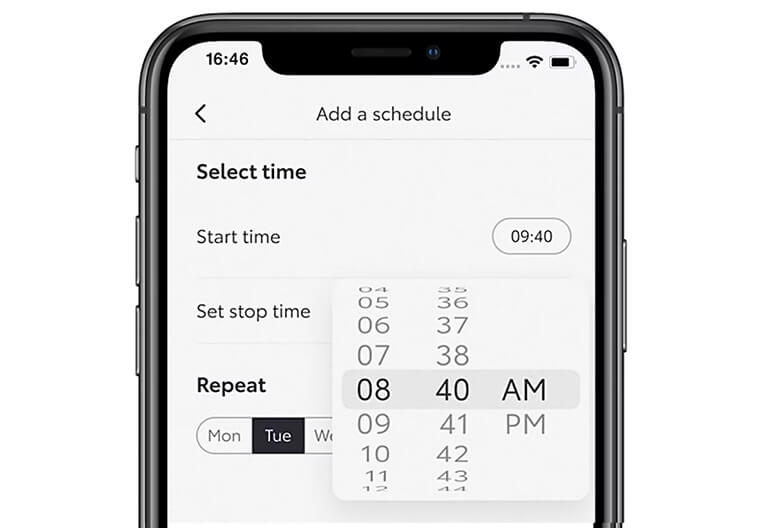 MyToyota - Add a schedule