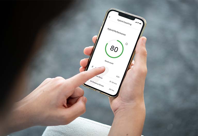 My Toyota-app visar Hybrid Performance
