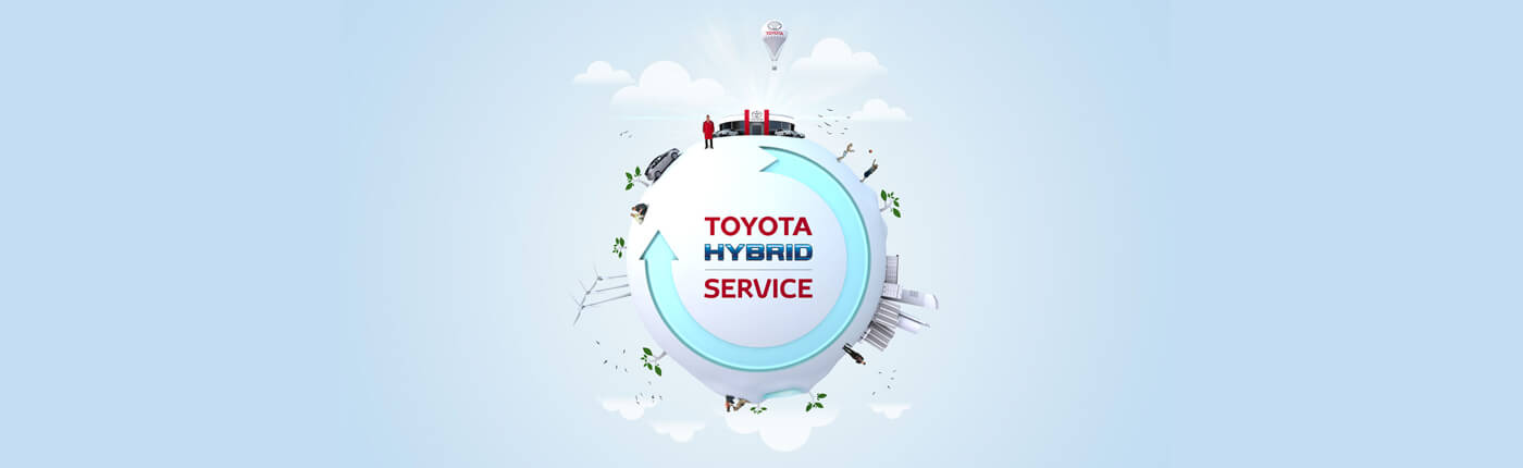 Toyota Hybrid service logotyp