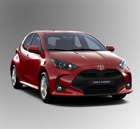 Toyota Yaris Active med komfortpaket i emotional red