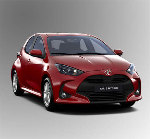 Toyota Yaris Active med komfortpaket i emotional red