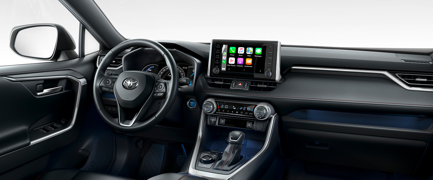 Multimedia-skärm i en Toyota