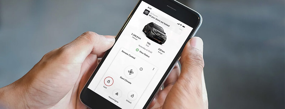 Fjärrstyrda tjänster i My Toyota-appen